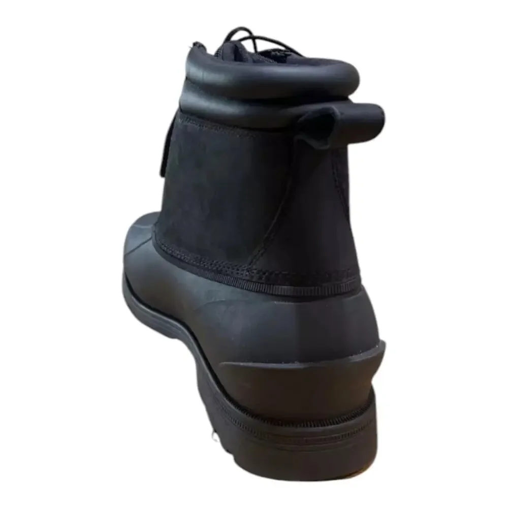 UGG Gatson Mid Shoes Mens Size 10 Black Leather Rubber Lace Up Mid‎ Rain Boots